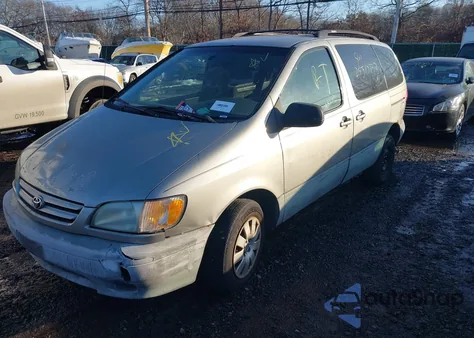 2002 Toyota Sienna Ce z USA, uszkodzony, nr VIN 4T3ZF19C62U505225